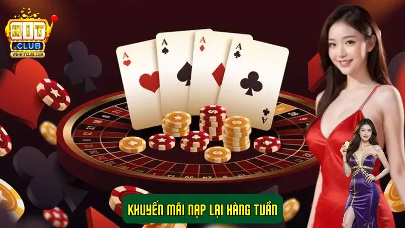 Khuyến mãi nạp lại hằng tuần tại Hitclub